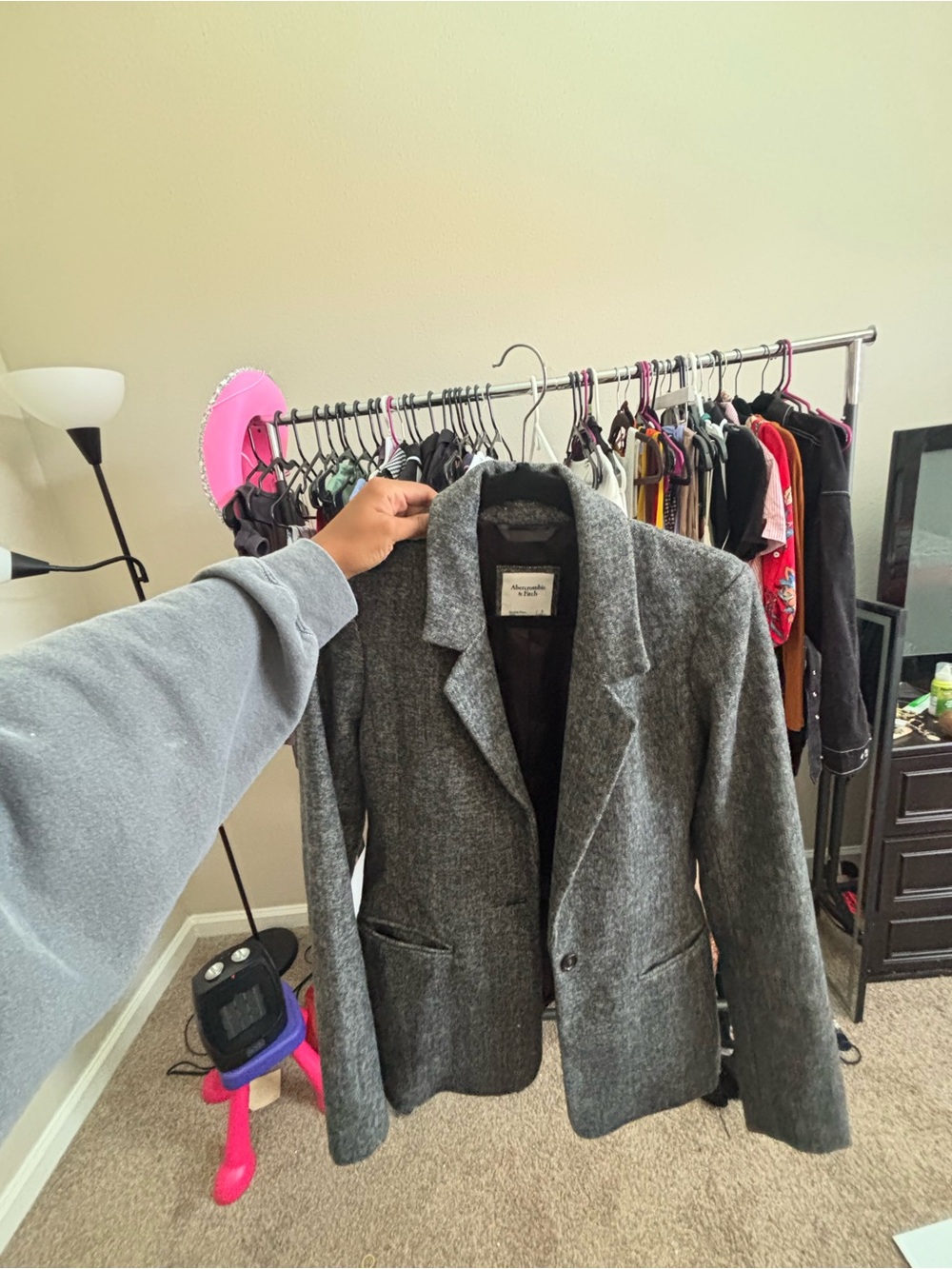 Abercrombie & Fitch Gray Wool Pea Coat